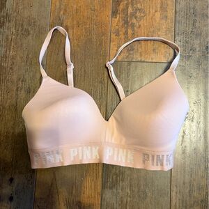 Women’s Victoria’s Secret PINK wear everywhere light pink bra size small